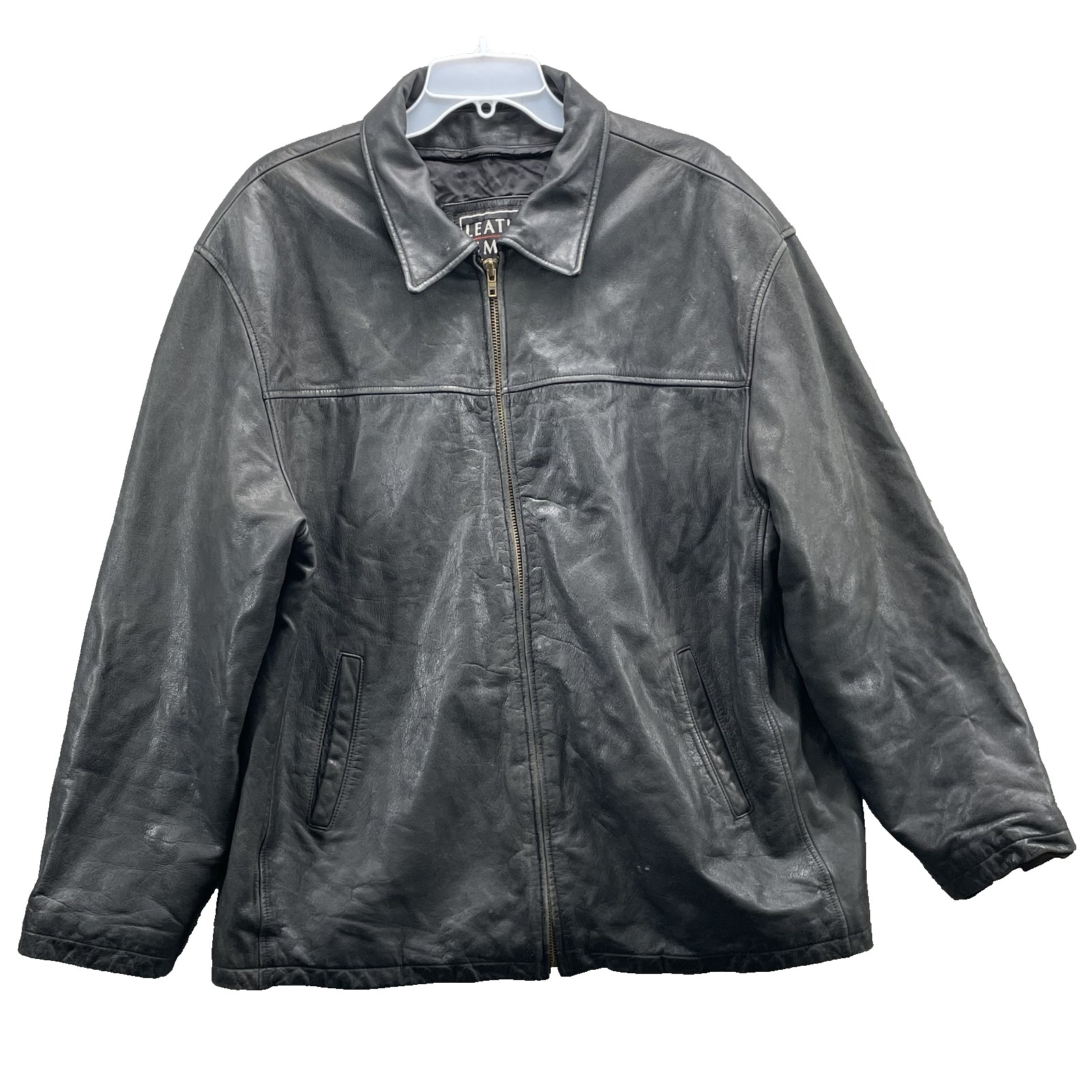 Leather Limited Jacket Men's Xl Black Insulated Motorcycle 90's Grunge Biker 90s